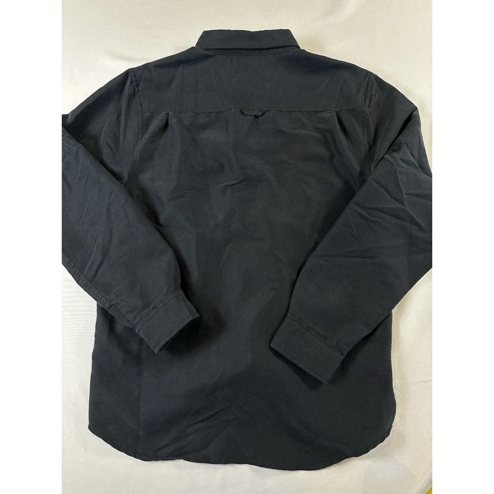 The North Face Tekware Performance Button Shirt Blk UPF 50 Hiking Outdoors‎ Sz S